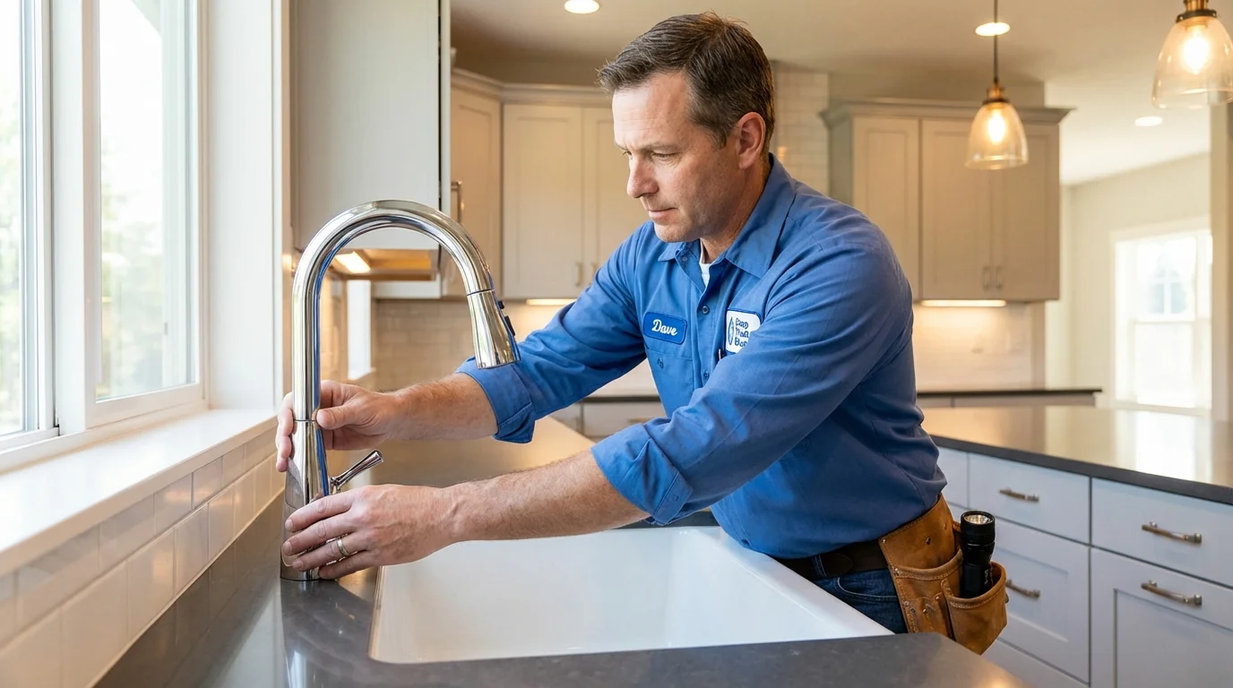 Kitchen faucet installation by Johns Plumbing LLC in Ruston