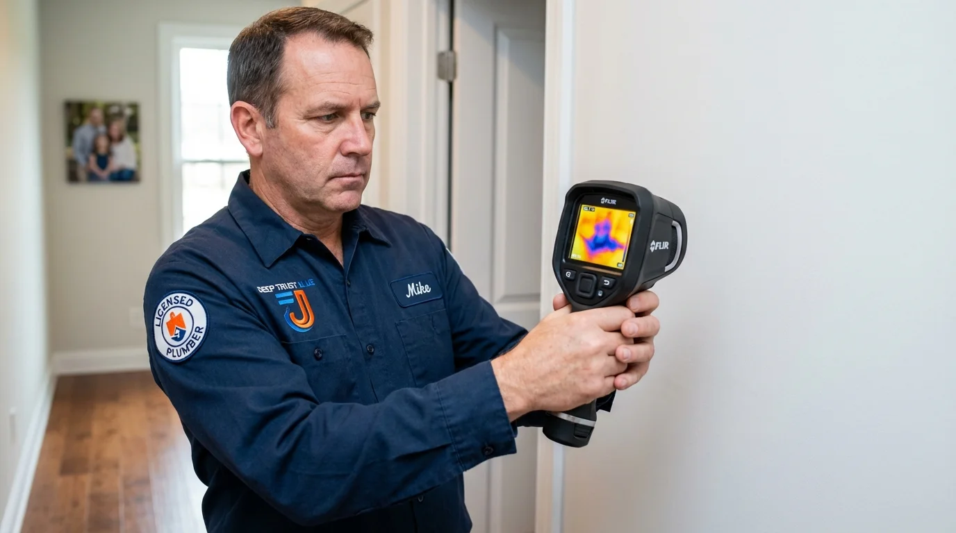 Thermal imaging leak detection by Johns Plumbing LLC in Ruston